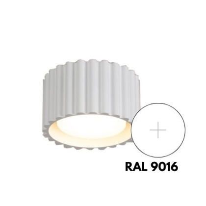 Plafon T UBA RYFLOWANA KARBOWANA AURA 1 biały Gx53 Sollux