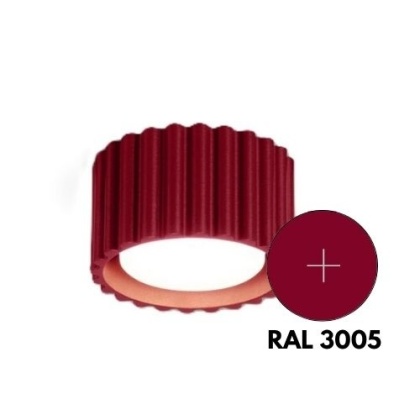 Plafon TUBA RYFLOWANA KARBOWANA  AURA 1 burgund  Gx53 Sollux