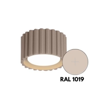 Plafon TUBA RYFLOWANA KARBOWANA  AURA taupe kaszmirowy Gx53 Sollux