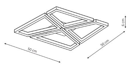 Plafon Nivra czarny LED CCT Light Prestige
