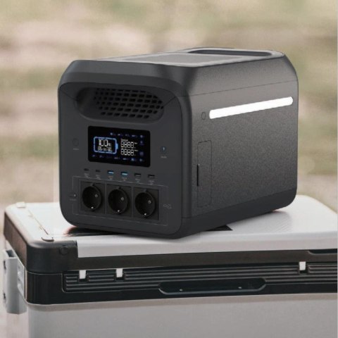 Przenośny magazyn energii, stacja zasilania, powerbank V-TAC 1800W 1024Wh LiFePO4 UPS WiFi SR1KW8L-SG2-UV