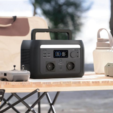 Przenośny magazyn energii, stacja zasilania, powerbank V-TAC 600W 512Wh LiFePO4 UPS WiFi SR0KW6L-SG1-EU