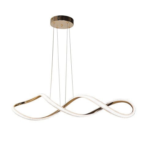 SNELLO złota lampa wisząca LED z kryształkami ZMIENNA BARWA ŚWIATŁA