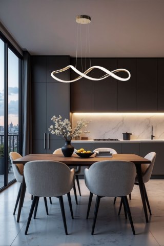 SNELLO – złota lampa wisząca LED 32W z kryształkami