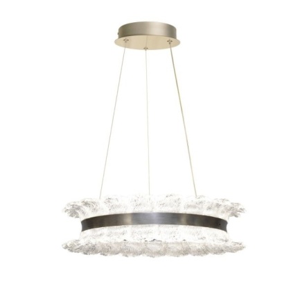 TOLOSA lampa wisząca z kryształkami satyna nikiel LED ZMIENNA BARWA ŚWIATŁA