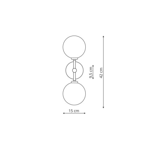 Light Prestige Kinkiet Dorado czarny 2xE14
