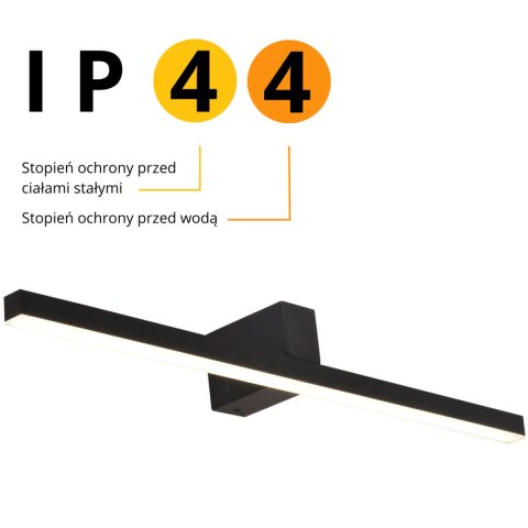 Light Prestige Kinkiet Nevada 60 cm czarny IP44 LED 4000K