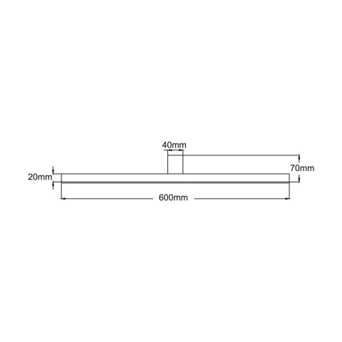 Light Prestige Kinkiet Nevada 60 cm czarny IP44 LED 4000K