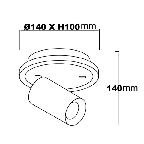Light Prestige Spot Parma 1 czarny 1xGU10 LED CCT