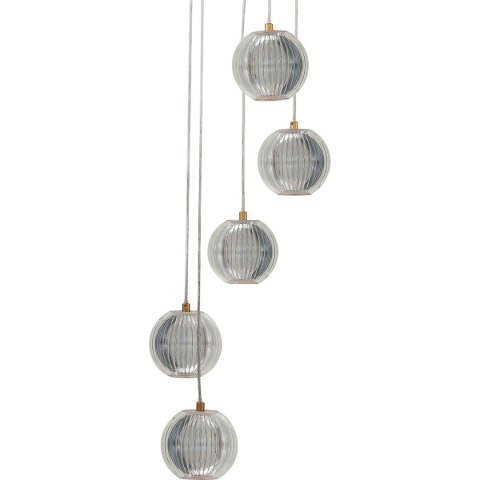 Light Prestige Lampa wisząca Brillant 5 złota LED CCT