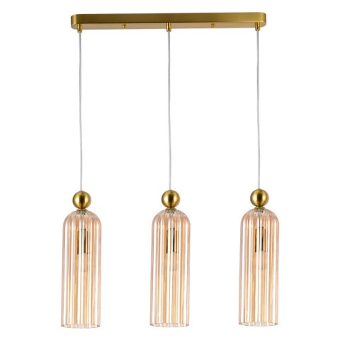 Light Prestige Lampa wisząca Piega 3 amber 3xE14