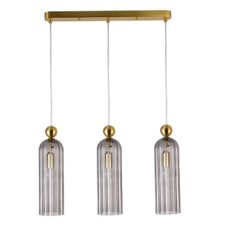Light Prestige Lampa wisząca Piega 3 smoked 3xE14