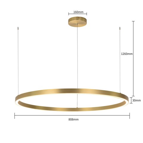 Light Prestige Lampa wisząca Midway złota LED 3000K
