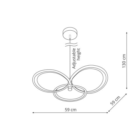 Light Prestige Azina 3 Wisząca złota LED