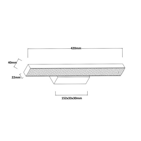 Light Prestige Kinkiet Aqua 42 cm czarny IP44 LED CCT