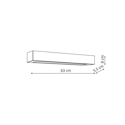 Light Prestige Kinkiet Ibros 63 cm biały IP44 LED CCT