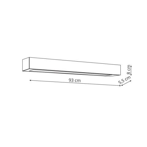 Light Prestige Kinkiet Ibros 93 cm czarny IP44 LED CCT