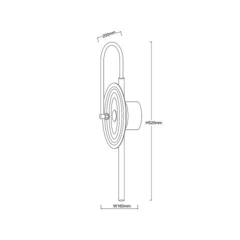 Light Prestige Kinkiet Plato bursztynowy LED CCT