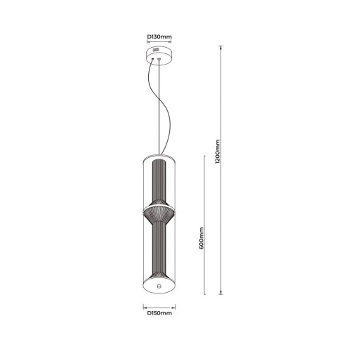 Light Prestige Lampa wisząca Aeris 2 transparentna LED CCT