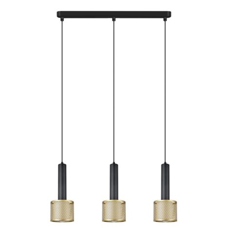 Light Prestige Lampa wisząca Amo czarno-złota 3xE27