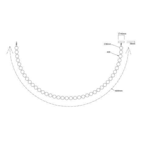 Light Prestige Lampa wisząca Dorado Rope 4 m złota LED CCT