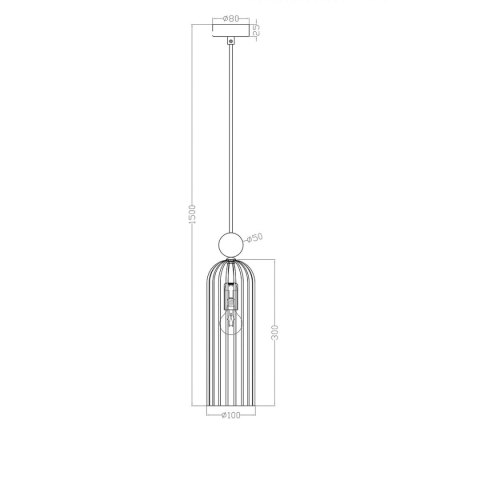 Light Prestige Lampa wisząca Piega 1 smoked 1xE14