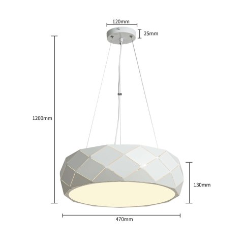 Light Prestige Lampa wisząca Reus biała 3xE27