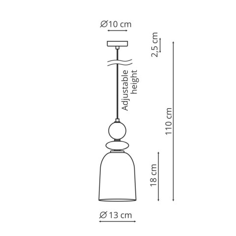 Light Prestige Lampa wisząca Tropea bursztynowa 1xE27