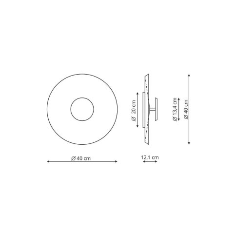 Light Prestige Plafon COCO 40 cm niebieski LED