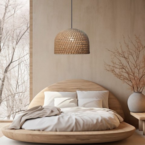 Light Prestige Rattanowa lampa wisząca Kanso 40 cm jasne drewno 1xE27