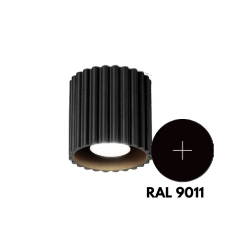 Sollux Lighting Plafon AURA 1 czarny GU10