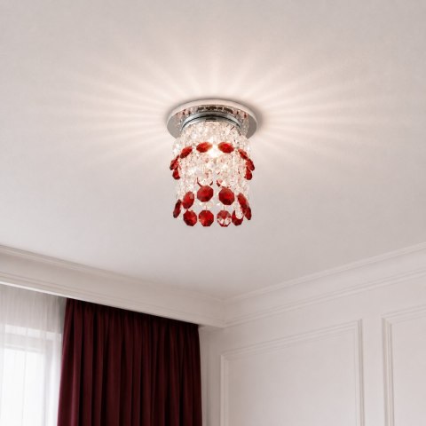 SK-68 CH/RED MR16 CHROM OPR. STROP. DEKORACYJNA CZERWONA MR16 50W