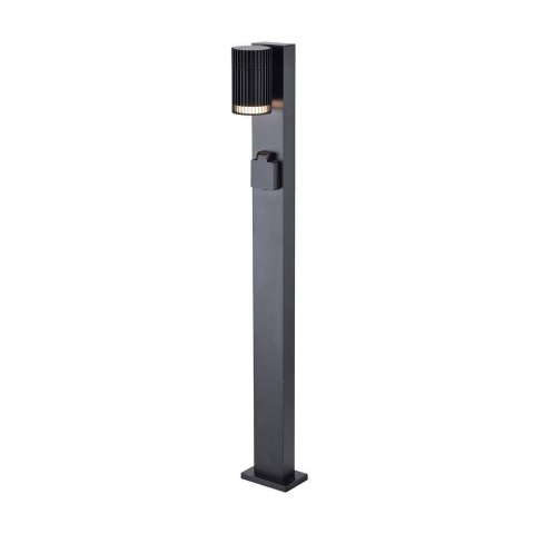 Słupek ogrodowy V-TAC 80CM GU10 czarny gniazdo 230V VT-10178 3 lata gwarancji