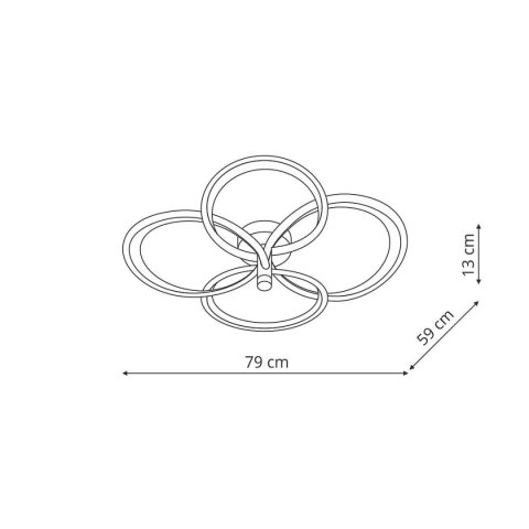 Light Prestige Azina 4 Plafon złota LED