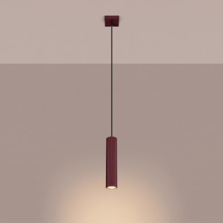 Sollux Lighting Lampa wisząca KARBON 1 burgund
