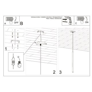 Sollux Lighting Lampa wisząca PASTELO 1 ultramaryna