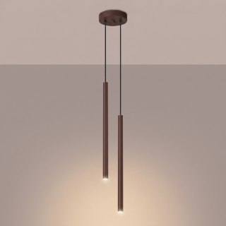 Sollux Lighting Lampa wisząca PASTELO 2 brązowa