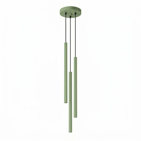 Sollux Lighting Lampa wisząca PASTELO 3P szałwiowa