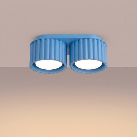 Sollux Lighting Plafon AURA 2 błękitny Gx53