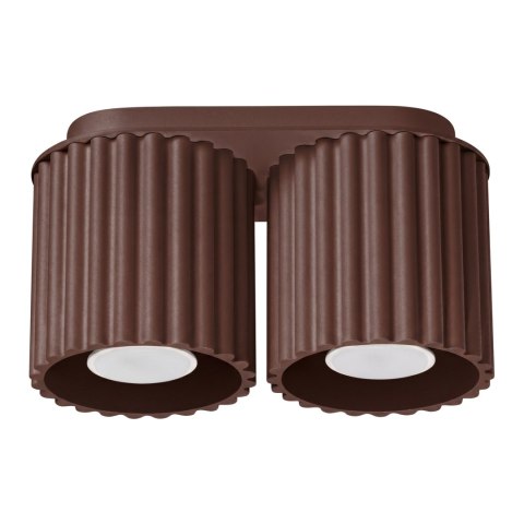 Sollux Lighting Plafon AURA 2 brązowy GU10