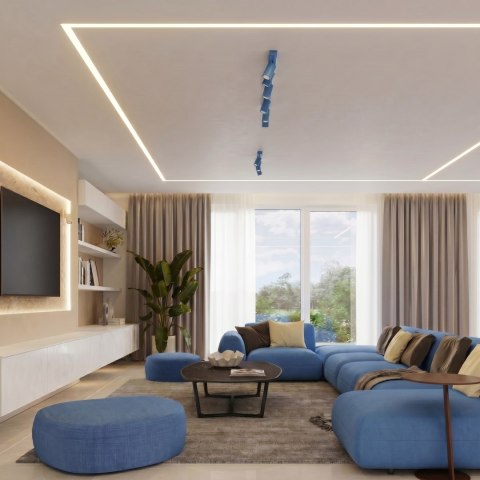 Sollux Lighting Plafon RING 3P błękitny