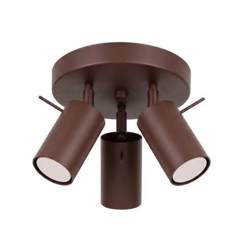 Sollux Lighting Plafon RING 3P brązowy