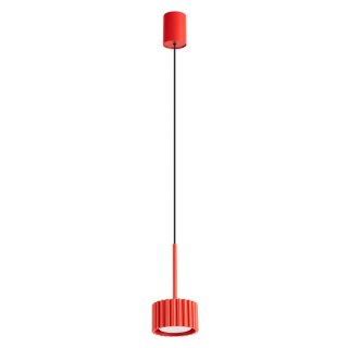 Sollux Lighting Lampa wisząca AURA 1 czerwona Gx53