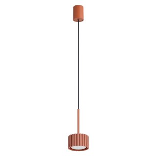 Sollux Lighting Lampa wisząca AURA 1 ochra czerwona Gx53