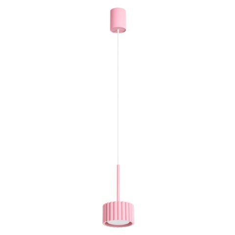 Sollux Lighting Lampa wisząca AURA 1 różowa Gx53