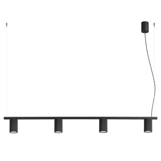 Sollux Lighting Żyrandol KARBON 4 czarna