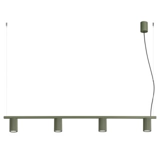 Sollux Lighting Żyrandol KARBON 4 zielona oliwka