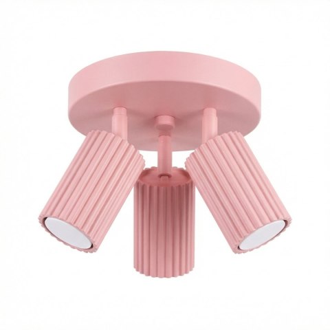 Sollux Lighting Plafon KARBON 3P różowy