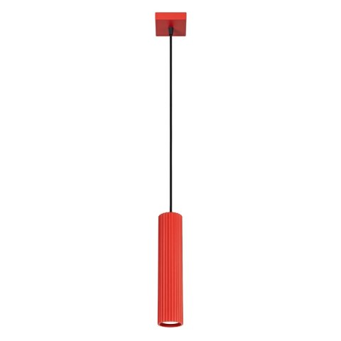 Sollux Lighting Lampa wisząca KARBON 1 czerwona