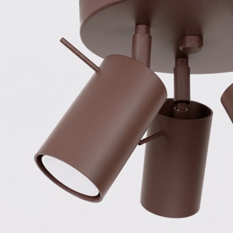 Sollux Lighting Plafon RING 3P brązowy